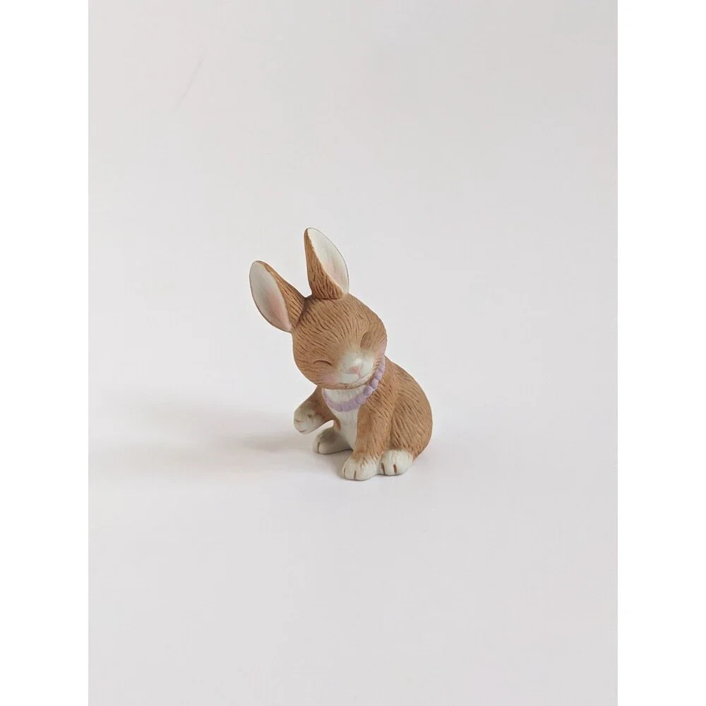 1990‎ Avon A Mother’s Love Bunny Figurine Bisque Porcelain Rabbit Easter Decor